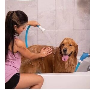 RINSEROO Pet Bathing Hose Attachment - Blue